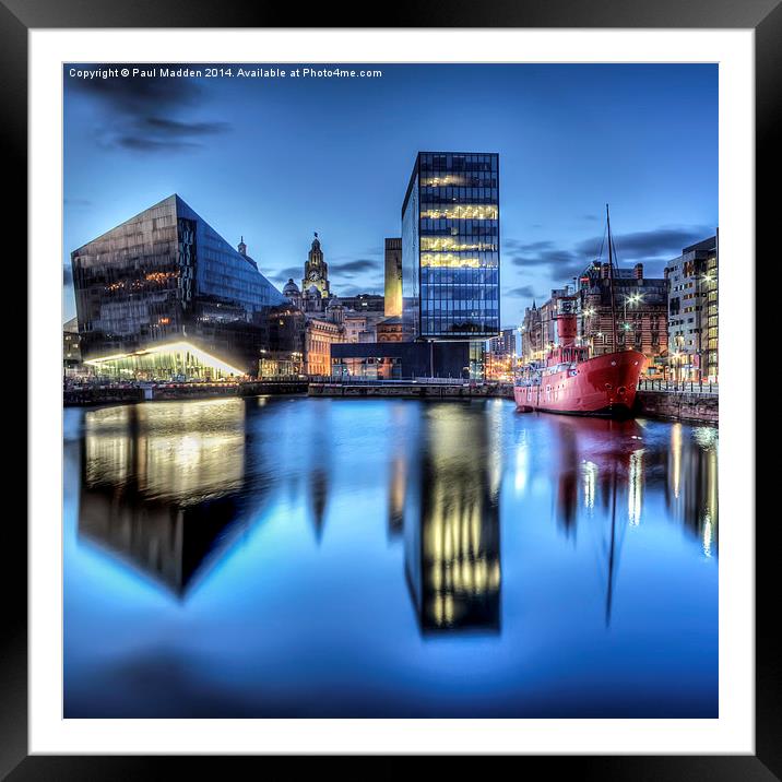 Canning Dock Liverpool - HDR Framed Mounted Print by Paul Madden
