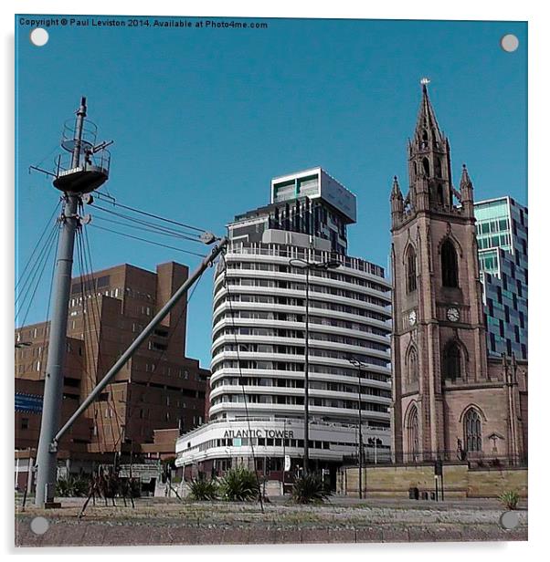 2. Liverpool Docks Old & New   Acrylic by Paul Leviston