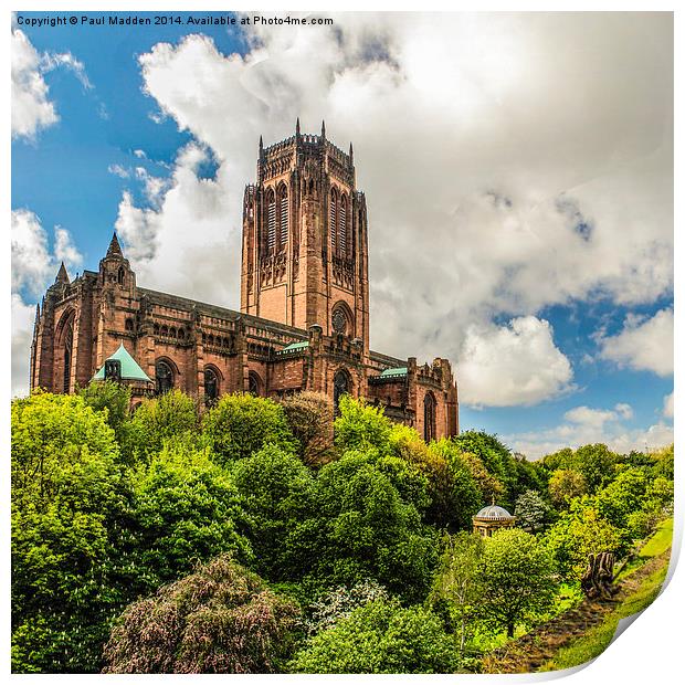  Liverpool Anglican cathedral Print by Paul Madden