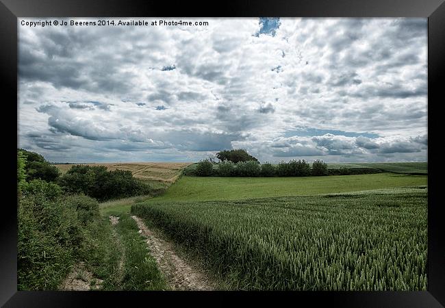 cloudy landscape Framed Print by Jo Beerens