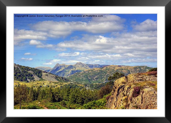  The Langdale Pikes  Framed Mounted Print by Jamie Green