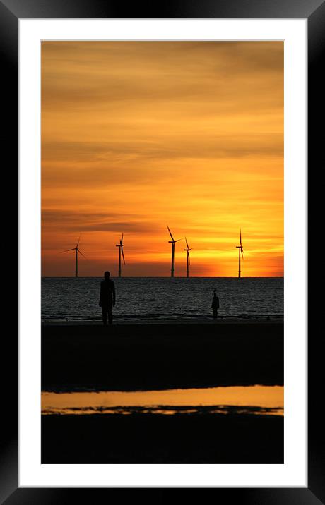 Sunset at Another Place Framed Mounted Print by Simon Case