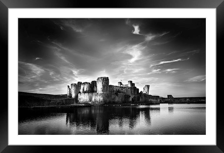  Caerphilly Castle Framed Mounted Print by paul holt