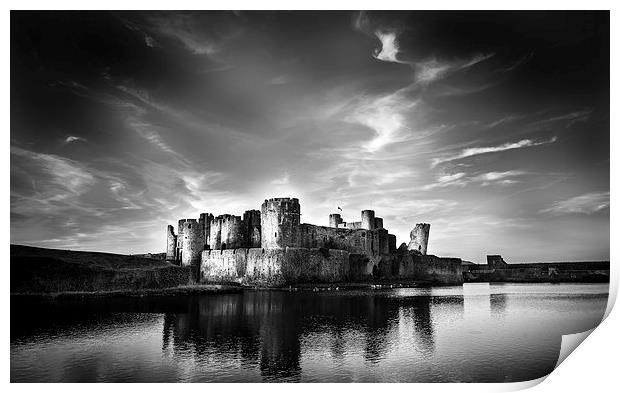  Caerphilly Castle Print by paul holt