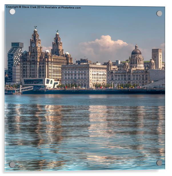  Liverpool's Three Graces Acrylic by Steve H Clark