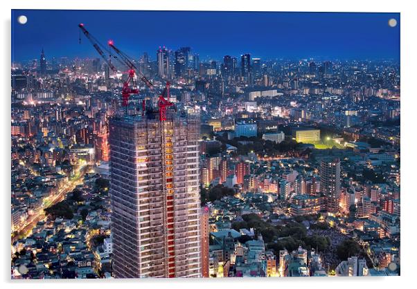  Tokyo Under Construction Acrylic by Duane Walker