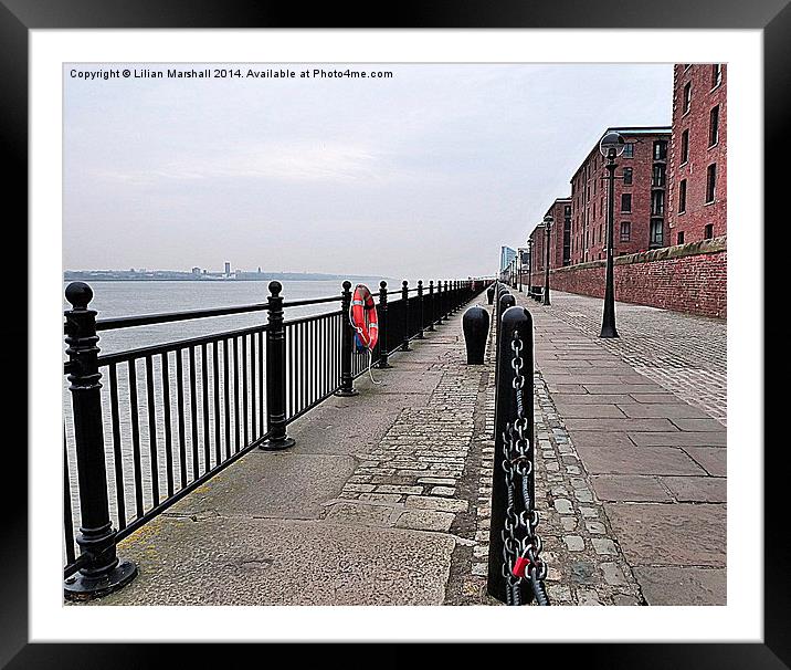 The Promenade, Liverpool,  Framed Mounted Print by Lilian Marshall