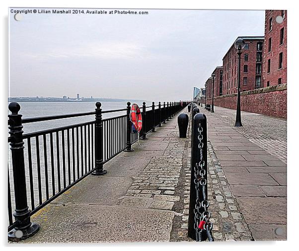 The Promenade, Liverpool,  Acrylic by Lilian Marshall