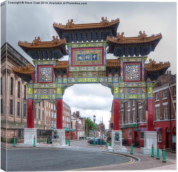 Gateway to Chinatown - Liverpool Canvas Print by Steve H Clark