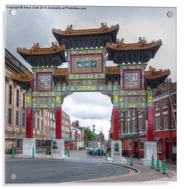 Gateway to Chinatown - Liverpool Acrylic by Steve H Clark