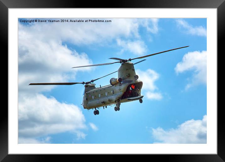  RAF Chinook HC2 Framed Mounted Print by David Yeaman