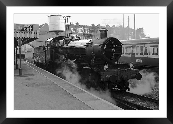  Lydham Manor 7827 Steam Locomotive Framed Mounted Print by R J Bull