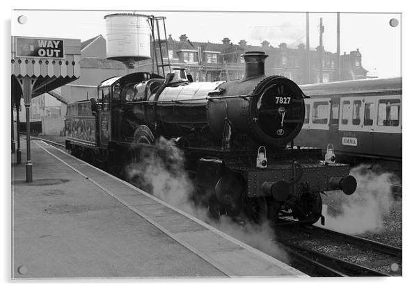  Lydham Manor 7827 Steam Locomotive Acrylic by R J Bull