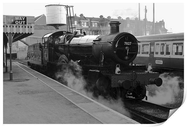  Lydham Manor 7827 Steam Locomotive Print by R J Bull