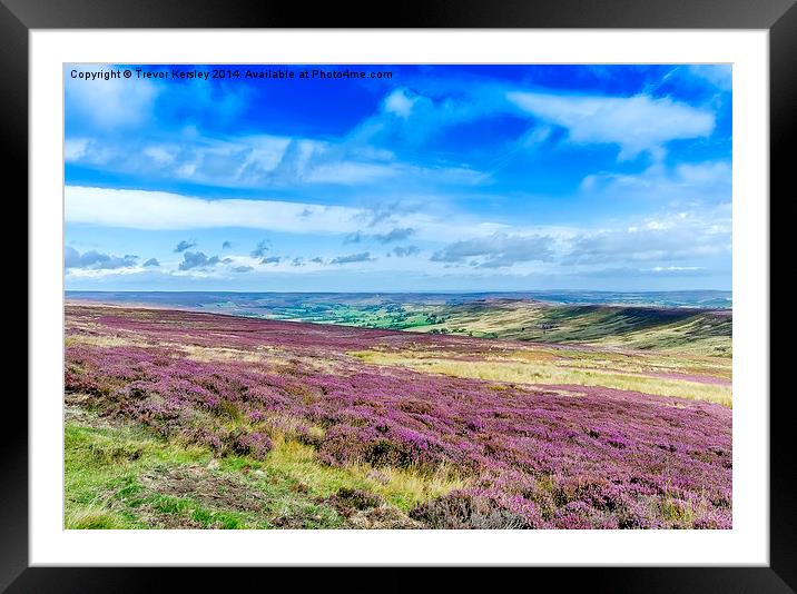 North Yorkshire Moors Framed Mounted Print by Trevor Kersley RIP
