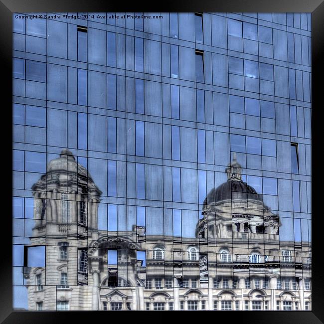  Old and new architecture Liverpool Framed Print by Sandra Pledger