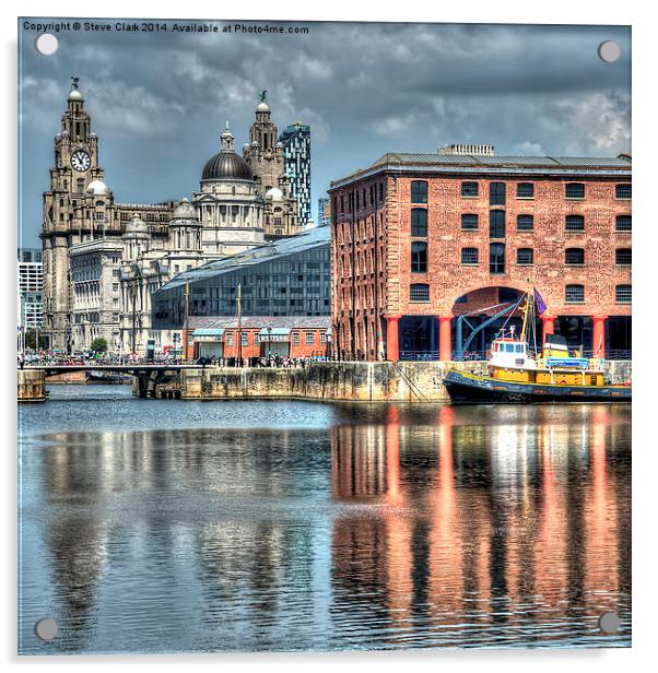  Albert Dock Liverpool (Square) Acrylic by Steve H Clark