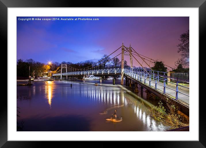  the thames at teddington Framed Mounted Print by mike cooper