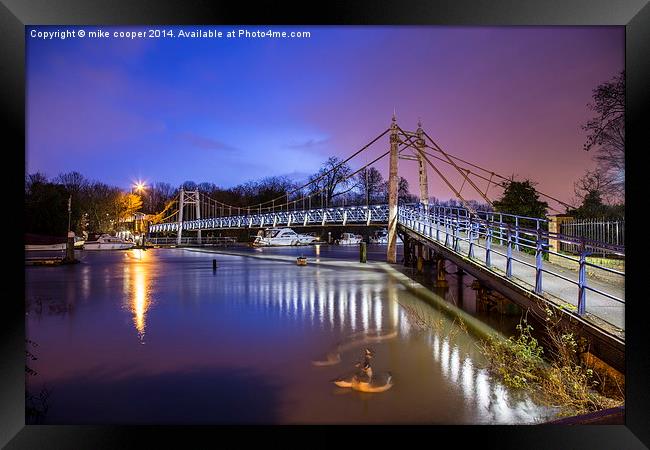  the thames at teddington Framed Print by mike cooper