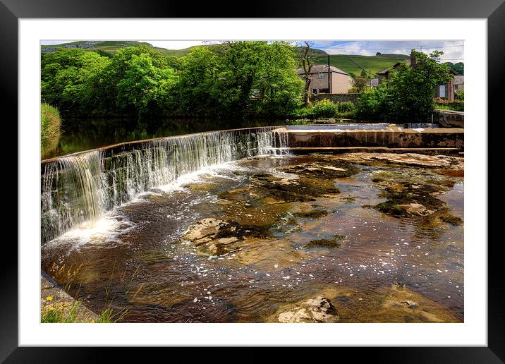 Settle Weir Framed Mounted Print by Tom Gomez