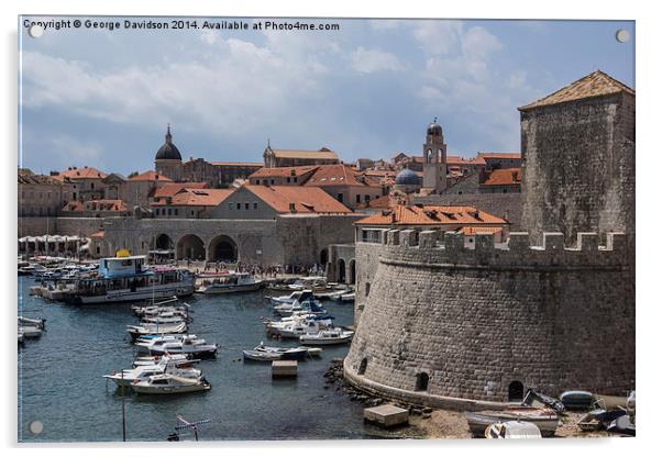 Dubrovnik Old Acrylic by George Davidson