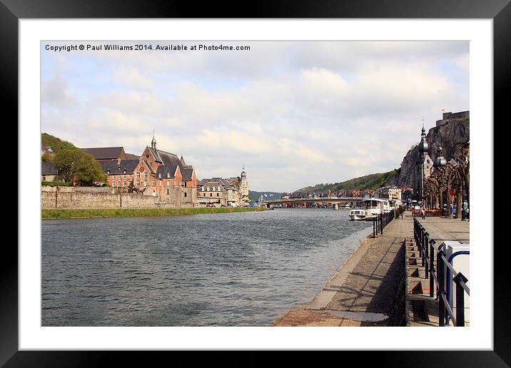  The River Meuse at Dinant Framed Mounted Print by Paul Williams