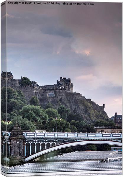 The Bridges and Edinburgh Canvas Print by Keith Thorburn EFIAP/b