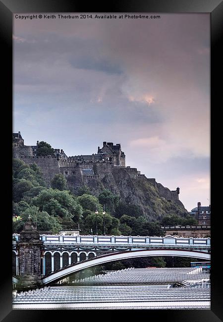 The Bridges and Edinburgh Framed Print by Keith Thorburn EFIAP/b