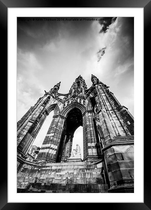 The Scott Monument Framed Mounted Print by Keith Thorburn EFIAP/b