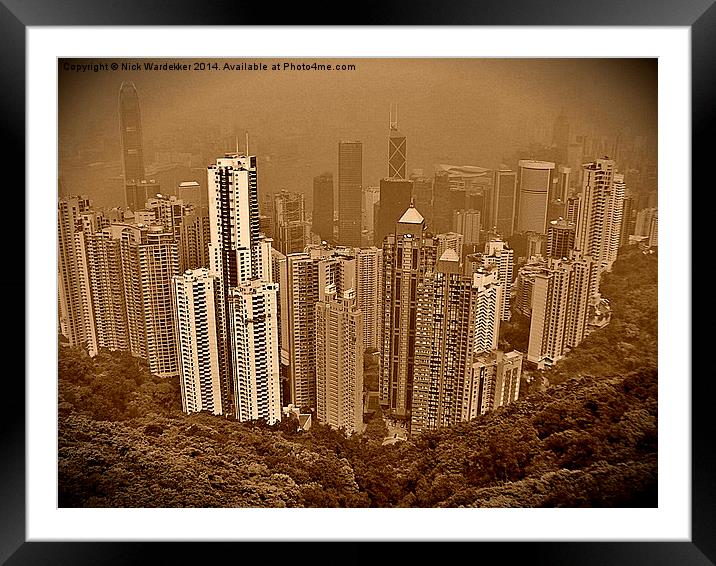  The Peak Hong Kong Framed Mounted Print by Nick Wardekker