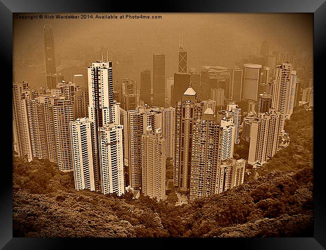  The Peak Hong Kong Framed Print by Nick Wardekker