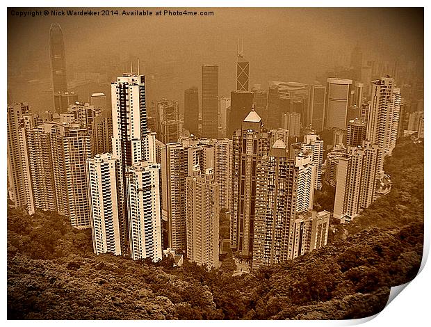  The Peak Hong Kong Print by Nick Wardekker
