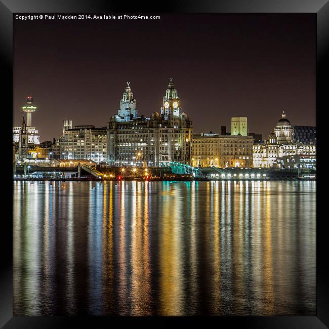 The Three Graces at night Framed Print by Paul Madden
