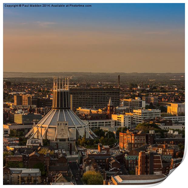Liverpool Metropolitan Cathedral Print by Paul Madden