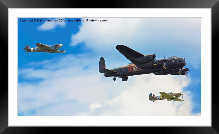 The Battle of Britain Memorial Flight (RAFBBMF) Framed Mounted Print by David Yeaman