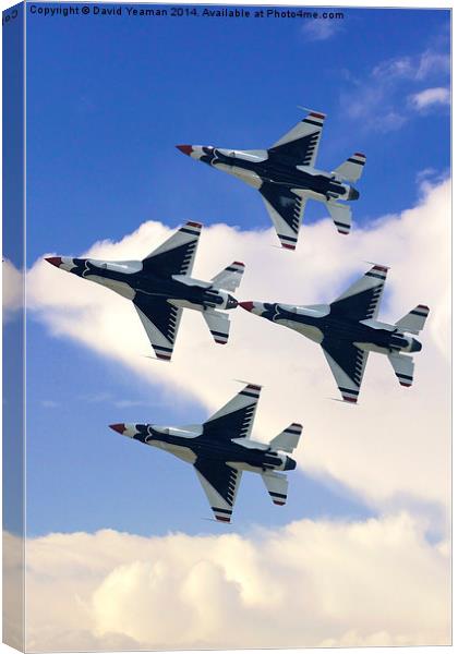  USAF Thunderbirds Canvas Print by David Yeaman