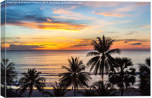 Sunset in Paradise Canvas Print by Graham Prentice