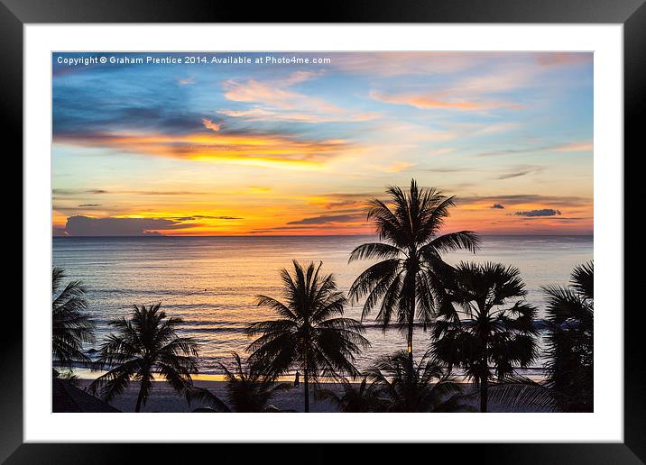  Sunset in Paradise Framed Mounted Print by Graham Prentice