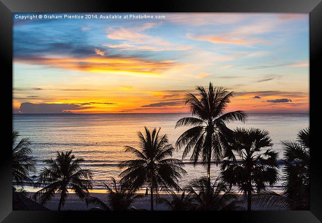 Sunset in Paradise Framed Print by Graham Prentice