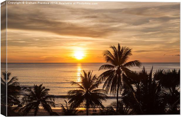  Tropical Sunset Canvas Print by Graham Prentice