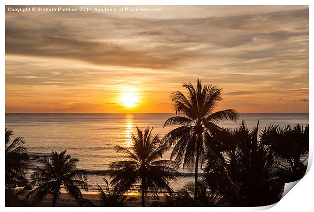  Tropical Sunset Print by Graham Prentice