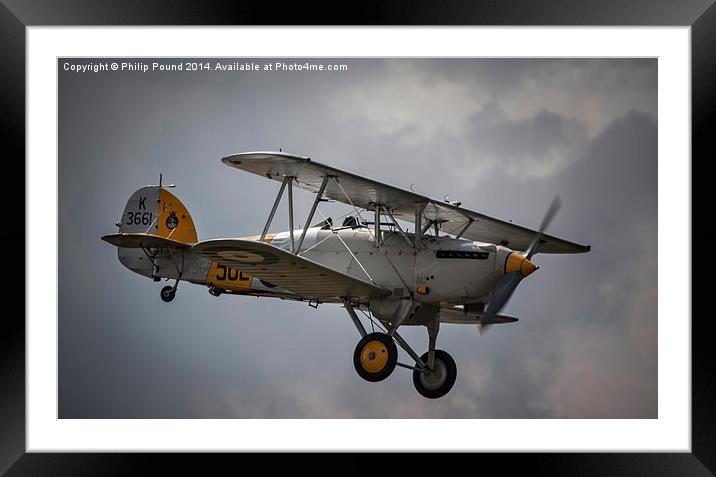  Hawker Nimrod II Historic Biplane Fighter in Flig Framed Mounted Print by Philip Pound