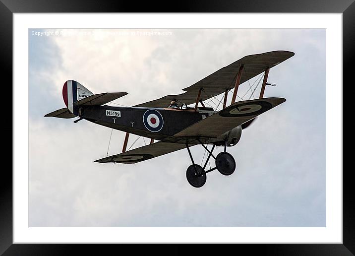  Sopwith Pup Replica Airplane in Flight Framed Mounted Print by Philip Pound