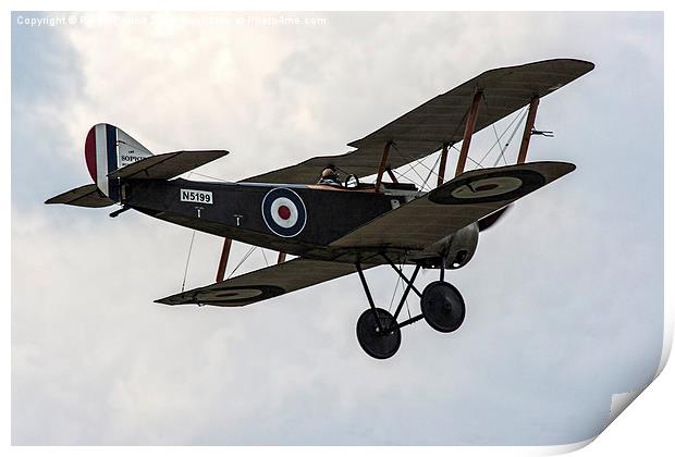  Sopwith Pup Replica Airplane in Flight Print by Philip Pound