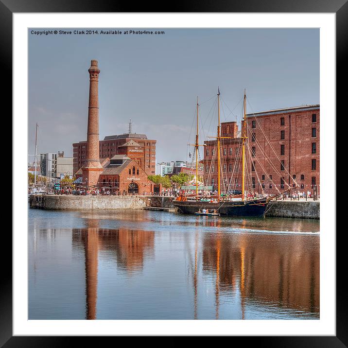  Pump House - Albert Dock Liverpool Framed Mounted Print by Steve H Clark