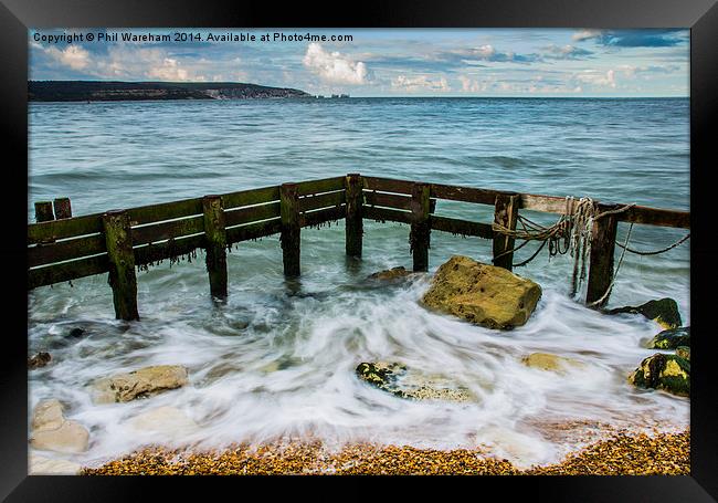Pointing to The Needles Framed Print by Phil Wareham