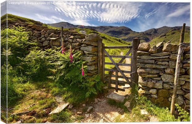 Gate To The Old Man Of Coniston Canvas Print by Gary Kenyon