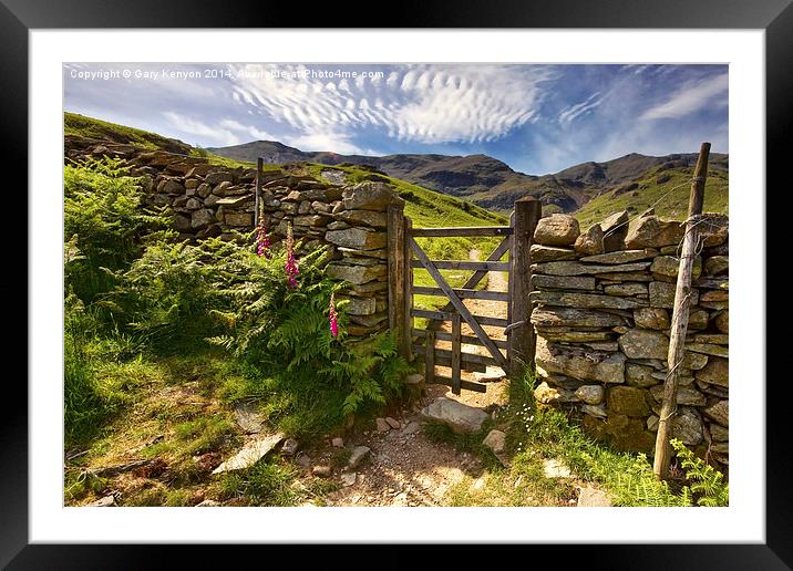  Gate To The Old Man Of Coniston Framed Mounted Print by Gary Kenyon