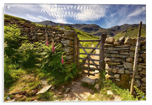  Gate To The Old Man Of Coniston Acrylic by Gary Kenyon