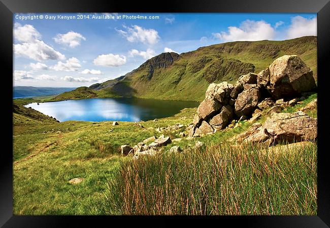  Leverswater Old Man Of Coniston Framed Print by Gary Kenyon